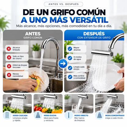 Grifo 360° multifuncional 4 en 1